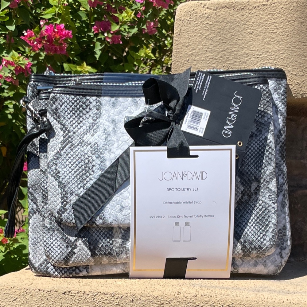 Joan & David 3PC Toiletry Set or iPad Cases